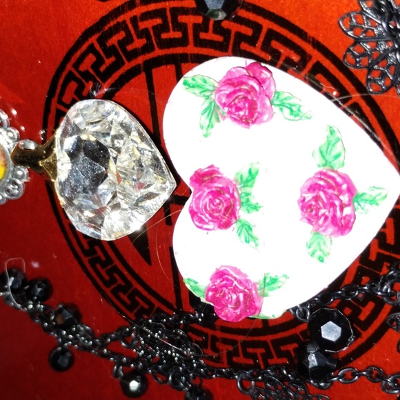 Gorgeous vintage jewelry lot necklaces/Australian crystal pendant/heart … - Picture 3 of 5